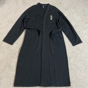 Men's POLO by RALPH LAUREN Navy Blue JERSEY Preppy BEAR Logo ROBE  XL